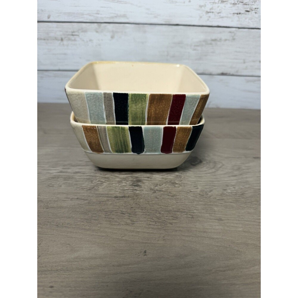 Set Of 2 Table Tops Lifestyles Jentry Hand Painted And Hand Carved Bowls